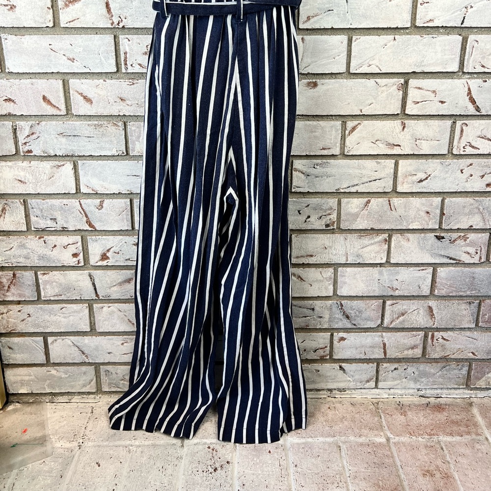 H&M | Navy and White Pinstripe Jumpsuit - Picture 9 of 9